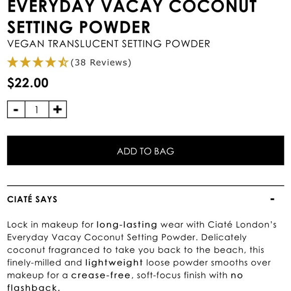 ✨Host Pick✨Ciaté Everyday Vacay Coconut Setting Powder - Picture 2 of 3